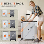 Nicetree 18-Pack Travel Vacuum Bags with Rechargeable Cordless Pump - Image 4