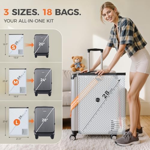 Nicetree 18-Pack Travel Vacuum Bags with Rechargeable Cordless Pump - Image 4