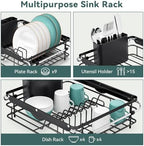 TOOLF in Sink Dish Drying Racks, Large Dish Drainer with Utensil Holder - Image 4