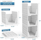 Sorbus Stackable Closet Organizer, Open-Front Shelf Bins (3 XL) - Image 6