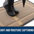 OLANLY Front Door Mat Outside 47x23, All-Season Heavy-Duty Rubber Doormat - Image 4