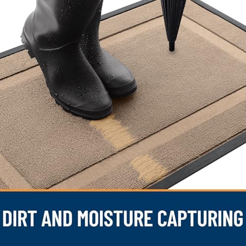 OLANLY Front Door Mat Outside 47x23, All-Season Heavy-Duty Rubber Doormat - Image 4