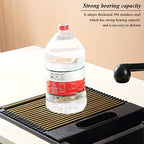 Berglander Gold Dish Drying Rack Over The Sink, L17.5*W 15" Rollable Tianium Golden Plating Stainless Steel Dish Rack with Removable Storage Basket, Perfect for Kitchen Sink - Image 3