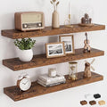 30" x 6.7" Wall Shelf, Rustic Wood Floating Shelf for Home Decor & Storage by Dreamland