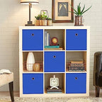 Foldable Storage Cubes Bins ,11 Inch Cloth Storage Cube Fabric Storage Box Cubes Organizer Baskets with Handles for Home Organizer Set of 6 (Dark Blue) - Image 4