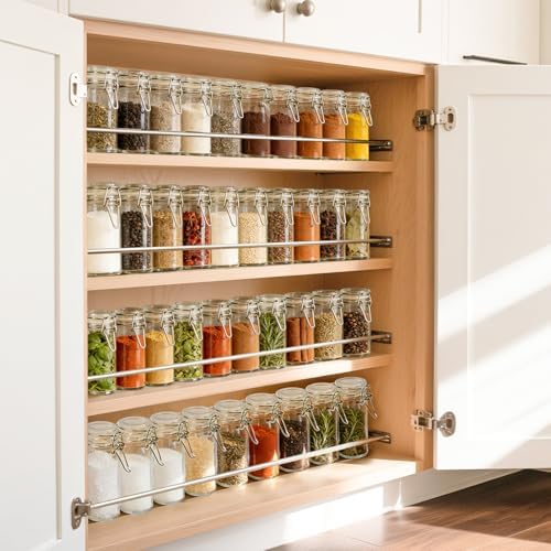 ComSaf Small Glass Spice Jars with Airtight Lids 4 oz 12 Pack with Labels - Image 6