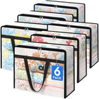 TasticTotes 6 Pack Clear Storage Bags for Comforter, Clothes & Bedding, 40L by Unknown
