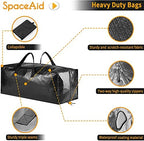 SpaceAid Heavy Duty Moving Bags 8 Pack, Large Storage Totes Bins with Backpack Straps, Strong Handles & Zippers, Packing Moving Boxes Supplies, College Dorm Room Essentials, Black - Image 6