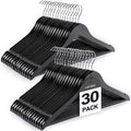 TOPIA HANGER Wooden Coat Hangers 30 Pack, Black Wood Suit Hangers by TOPIAHANGER