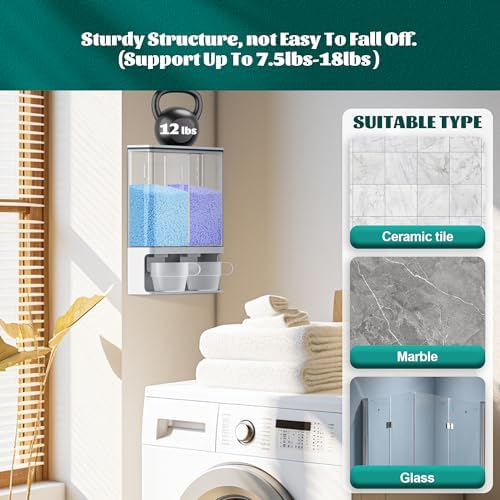 105 OZ Wall Mounted Laundry Detergent Dispenser with Nail - Image 6