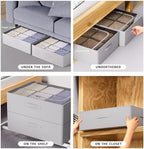 CYhom 3Pcs Under Bed Storage Bins with Metal Frame - Shoe Organizer for Closet with Clear Cover Oxford Fabric Sturdy Underbed Container Foldable Stackable Clothes Organizer (Grey, 23.5x19.7x6.3) - Image 2