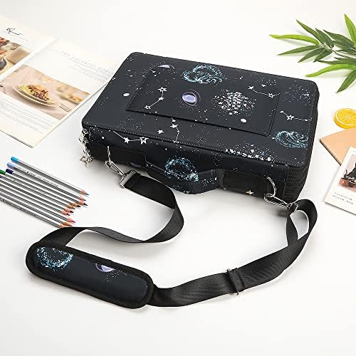 384 Slots Pencil Case, 4-Layer Organizer with Shoulder Strap - Image 6
