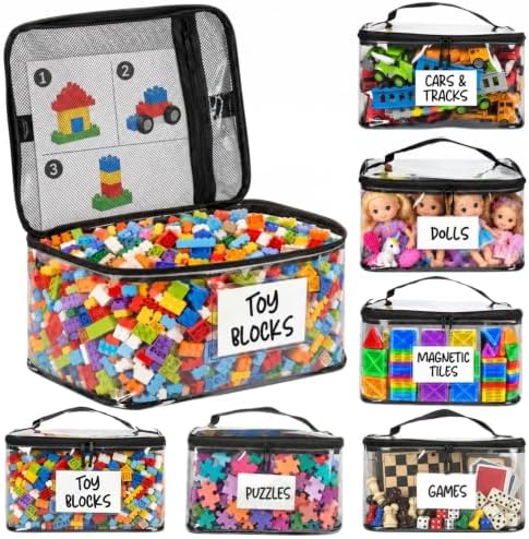 6-Pack Extra Large Clear Toy Storage Bags with Zippers, TPU by Unknown