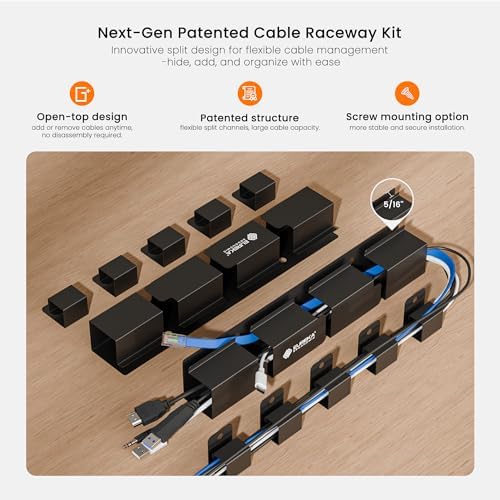 EUREKA ERGONOMIC 316PCS Under Desk Metal Cable Kit, Black - Image 3
