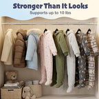 HOUSE DAY 11 Inch Velvet Baby Hangers, Premium Kids Hangers Black 50 Pack - Image 5