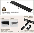 RICHFOCUS 72Inch Floating Shelves for Wall 2Pack, Black, 8" Deep - Image 4