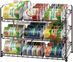 Simple Houseware 3-Tier Stackable Can Organizer Rack Hold 36 Cans, Bronze by SimpleHouseware
