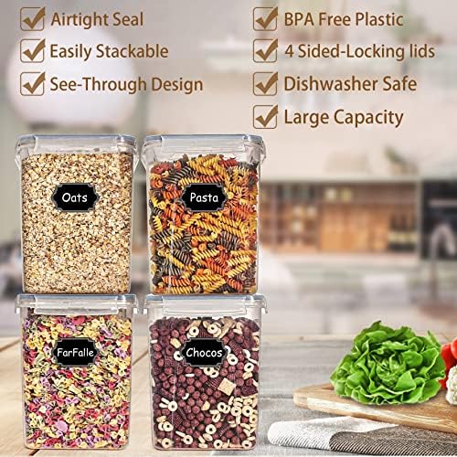 Wildone Flour Storage Containers 5.2L, 4 PCS Food Storage Containers, Gray - Image 2