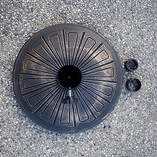 Oakland Living Antique Bronze 28 lb Round Plastic and Concrete Patio Umbrella Base - Image 3