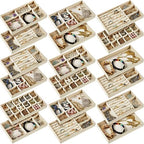 Junkin 18 Pcs Stackable Jewelry Drawer Organizer Inserts Beige by Junkin