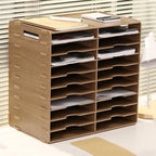 20-Slot Classroom Mailbox, Wooden Paper Organizers by Unknown
