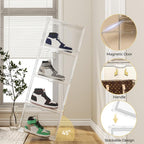 Clear Shoe Storage Boxes with Divider, Stackable Plastic Boot Boxes - Image 5