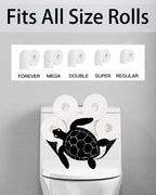Sea Turtle Toilet Tissue Holder,Animal Paper Holders,Decorative Metal Papers Holder,Funny Toilet Animal Storage for Bathrooms,Bathroom Paper Organizer for Extra 8 Rolls Art Decor - Image 3