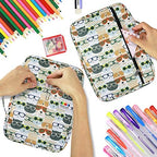 YOUSHARES Colored Pencil Case 220 Slots Pen Case Organizer With Handy Wrap & Zipper, Multilayer Holder for Prismacolor Colored Pencils & Gel Pen (Kitten) - Image 4