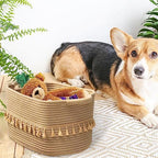 TeoKJ Storage Basket 3 Pack for Organizing, Rope Cotton Baskets for Toy, Clothes, Blankets, Decorative Basket for Living Room, Nursery, Bathroom, Jute - Image 6