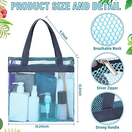 Patelai 12 Pcs Mesh Shower Caddy Bags Bulk, Quick Dry Portable, Multicolor - Image 2