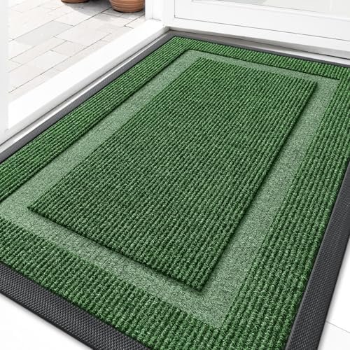 OLANLY Front Door Mat Outside 33x21, All-Season Heavy-Duty Rubber Doormat by OLANLY