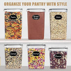 Wildone Flour Sugar Storage Containers 6.5L, 4 PCS, Black - Image 6