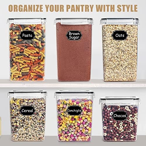 Wildone Flour Sugar Storage Containers 6.5L, 4 PCS, Black - Image 6