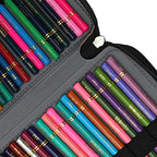 Vomgomfom 300 Slots Marker Case 4-Layer PU Leather, Handle, Black - Image 7