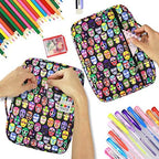 YOUSHARES Colored Pencil Case 220 Slots Pen Case Organizer With Handy Wrap & Zipper, Multilayer Holder for Prismacolor Colored Pencils & Gel Pen (Mask) - Image 4