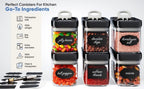 Chef's Path - Airtight Storage Boxes Set - 10 Labels and Markers - Kitchen and Pantry Storage - BPA Free - Plastic Storage Boxes with Upgraded Lids (6 Pieces - 1.5L) - Image 2