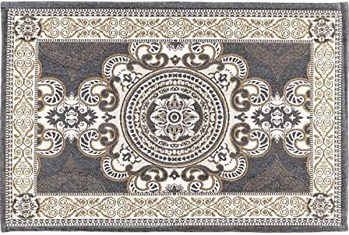 CHICHIC 32 x 48 Inch GrayGreen Low Profile Indoor Door Mat for Home Entrance, Indoor Welcome Mat for House Front Door Mat Inside Outdoor Outside Entryway Rugs Anti-Slip Rubber Back by CHICHIC