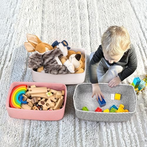 Goodpick 3-Pack Storage Baskets, Dorm Decor for Gifting, 13 x 8 x 5 in - Image 4
