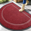 OLANLY Half Circle Front Door Mat Outside 47x32 All-Season Rubber Doormat by OLANLY