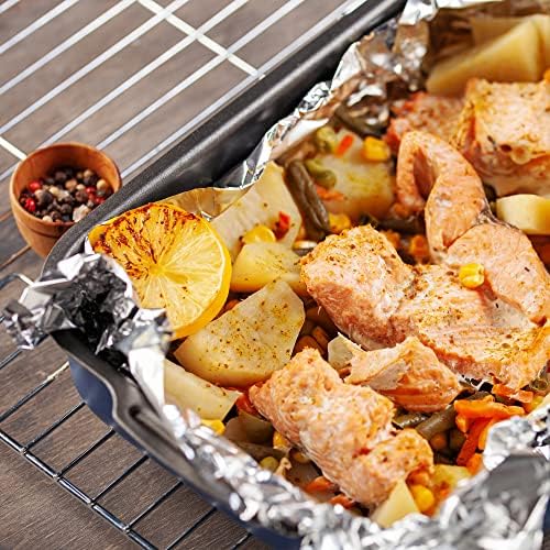 EcoQuality [1 Pack] Food Service Heavy Duty Aluminum Foil Roll (12 in x 1000 ft) with Sturdy Corrugated Cutter Box - Great for Grill Use, Kitchen Wrap, Foil Wrap, Cooking, Cleaning - Image 5