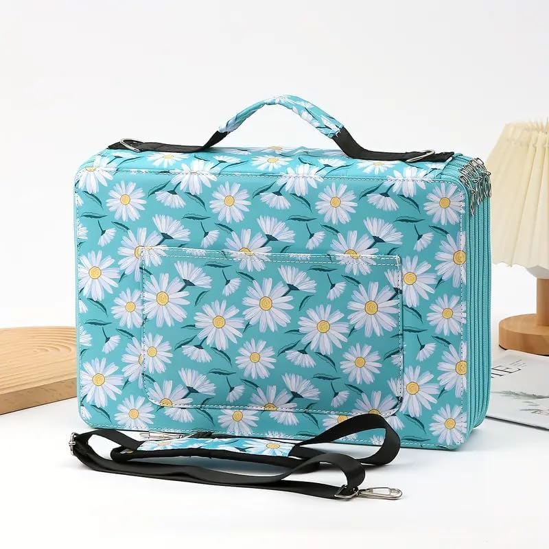 600-Slot Colored Pencil Case, 5-Layer Zipper with Shoulder strap and Handle - Image 6