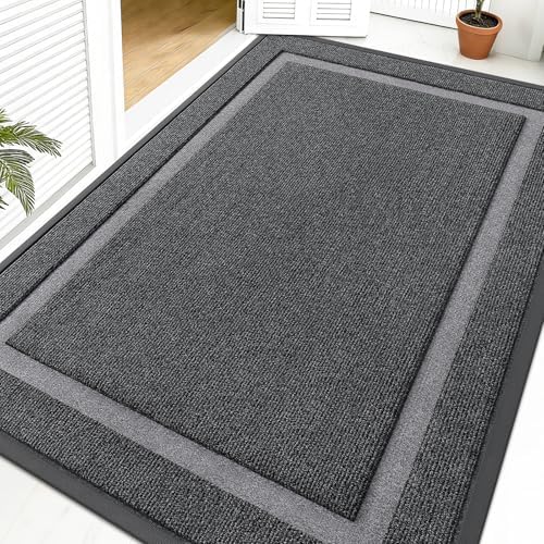 OLANLY Front Door Mat Outside 59x40, All-Season Heavy-Duty Rubber Doormat by OLANLY