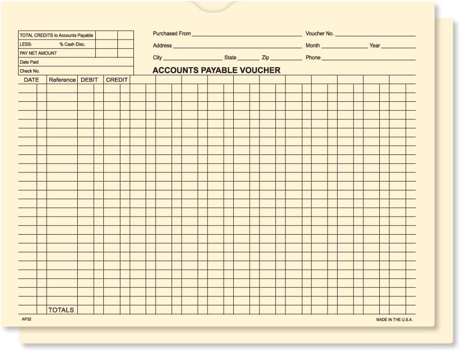 Accounts Payable Voucher 9" x 12" Dealer Deal Jackets Envelopes - Buff (Package of 100) by Unknown
