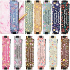 12 Pcs Elastic Pen Holder Notebook, PU Leather,Floral Scripture by Moinchore