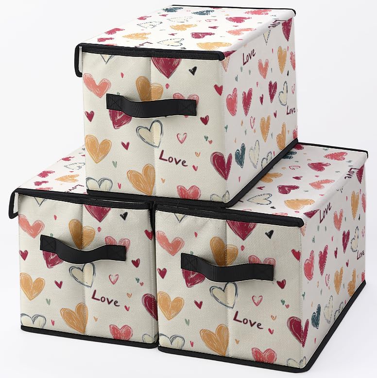 Stackable Clothes Storage Bins with Lids 3 Pack by BestSellers