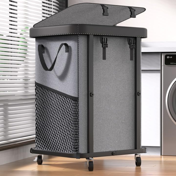 Laundry Basket with Wheels,150L (40 Gal) Rolling Hamper Carts - Gary by Unlockyourhomestoragelife