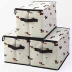 Stackable Clothes Storage Bins with Lids 3 Pack by BestSellers