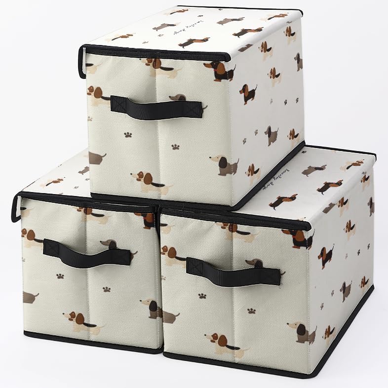 Stackable Clothes Storage Bins with Lids 3 Pack by BestSellers