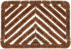 FOOTMATTERS Ninamar Natural Coir Herringbone Door Mat - 24 x 16 inch by Footmatters