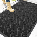 OLANLY Front Door Mat Outside 47x32, All-Season Absorbent Rubber Doormat by OLANLY